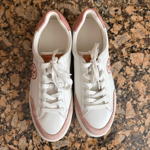 TORY BURCH
White and Pink Court-Style Sneakers - Picture 7 of 10